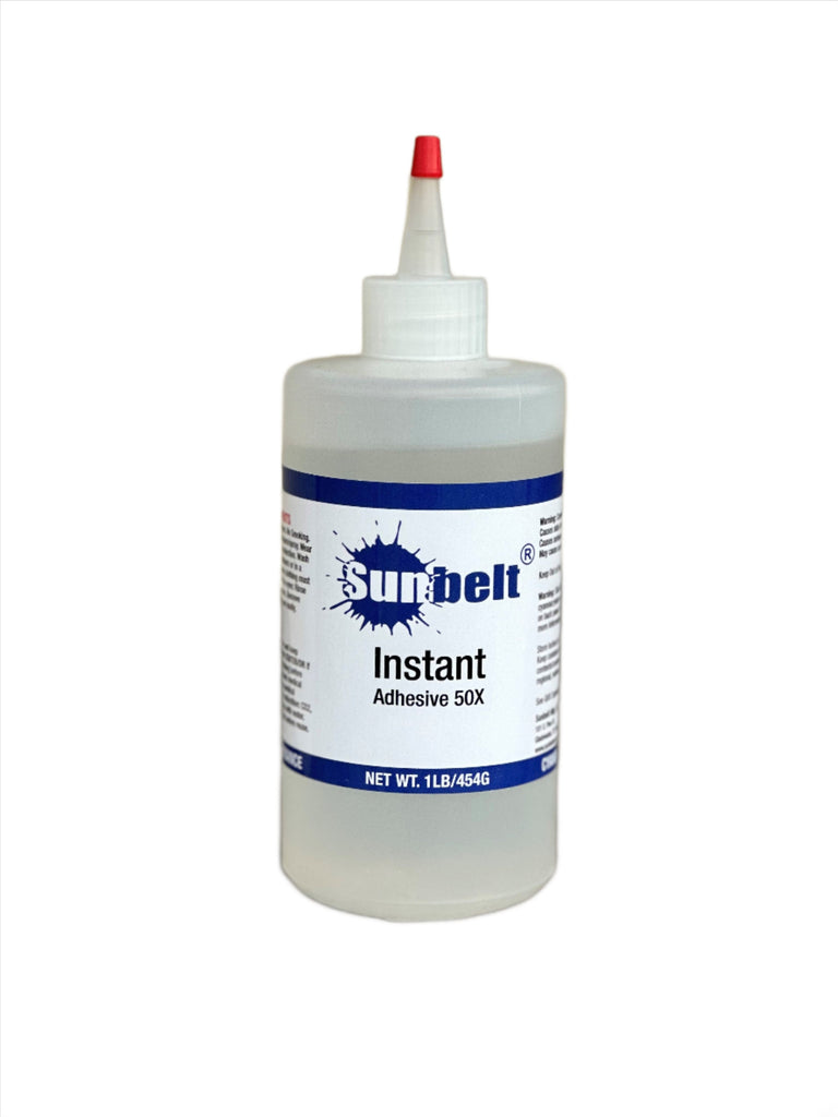 Sunbelt Mfg. Co. Instant Adhesive Super Glue 50x, Cyanoacrylate glue SUPER GLUE | Sunbelt Mfg. Co. - Screen Printing Frames, Art Canvas & Surfaces, Ink & Encaustic Supplies