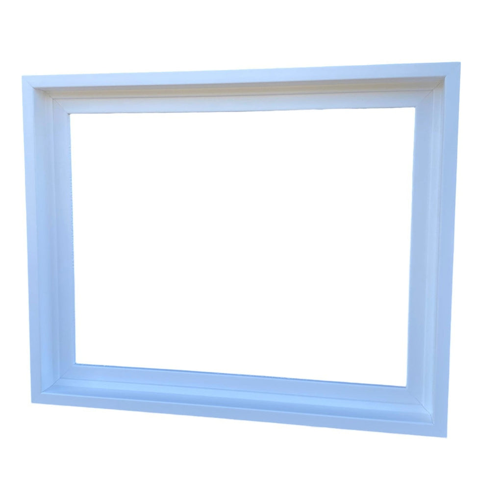 White Floater Frame for 1.5" Deep Canvas Floater Frame | Sunbelt Mfg. Co. - Screen Printing Frames, Art Canvas & Surfaces, Ink & Encaustic Supplies