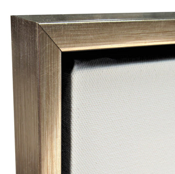 Silver Floater Frame for 3/4" Canvas canvas picture frame | Sunbelt Mfg. Co. - Screen Printing Frames, Art Canvas & Surfaces, Ink & Encaustic Supplies